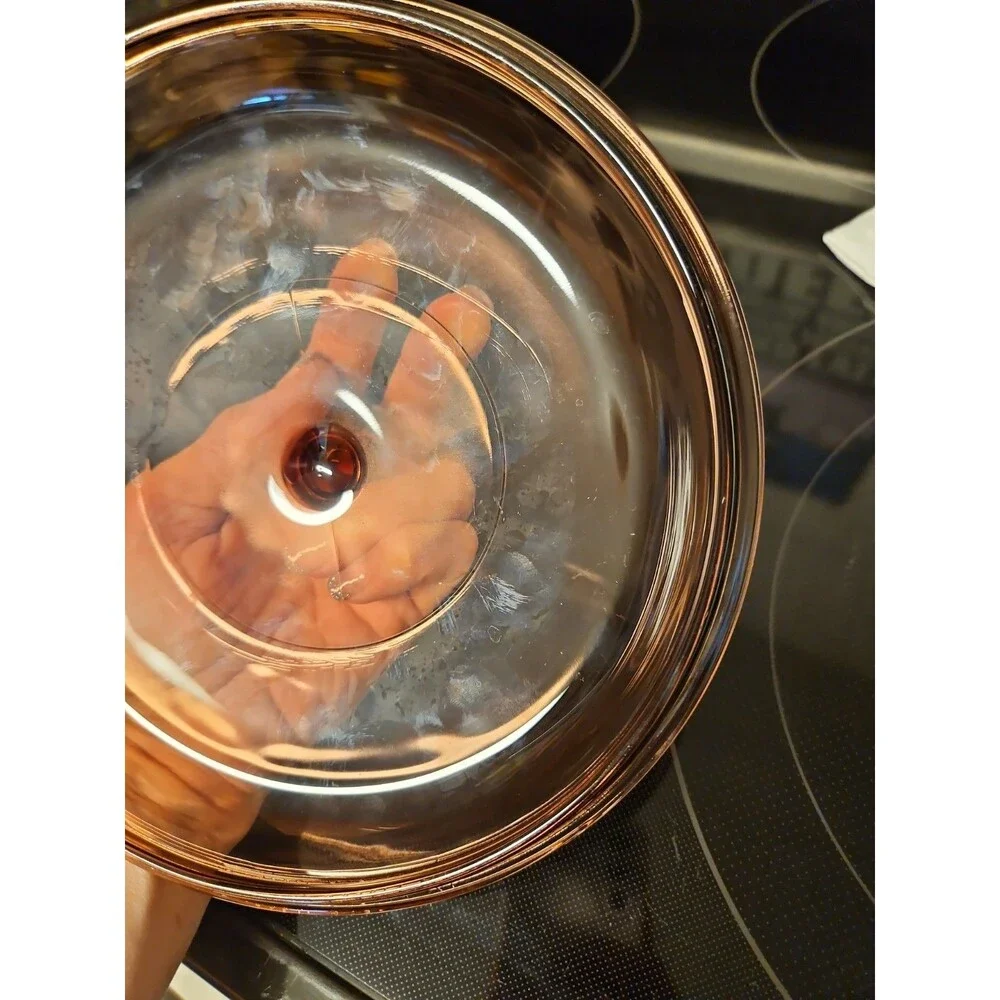 Vintage Corning Ware Visions Cranberry V-1.5-C Pyrex Glass Replacement Lid 8